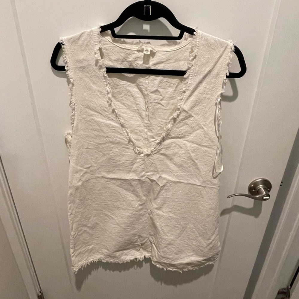 Frayed edge tank top
